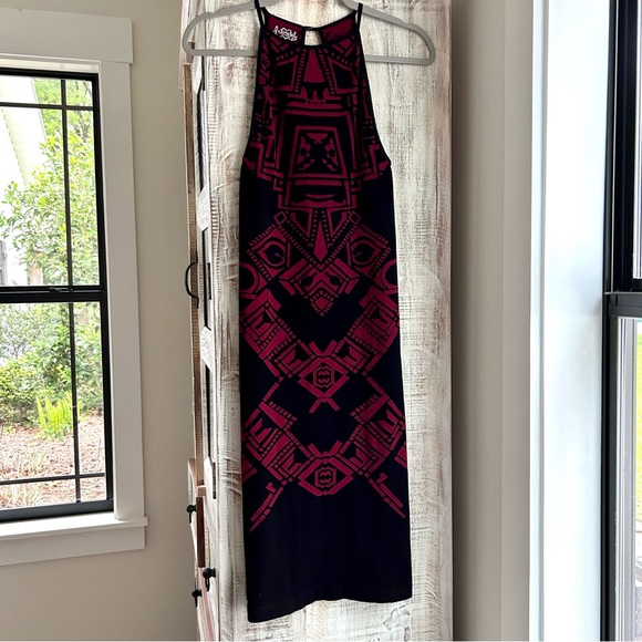 Free People Black and Red Midi Dress - Picture 10 of 14